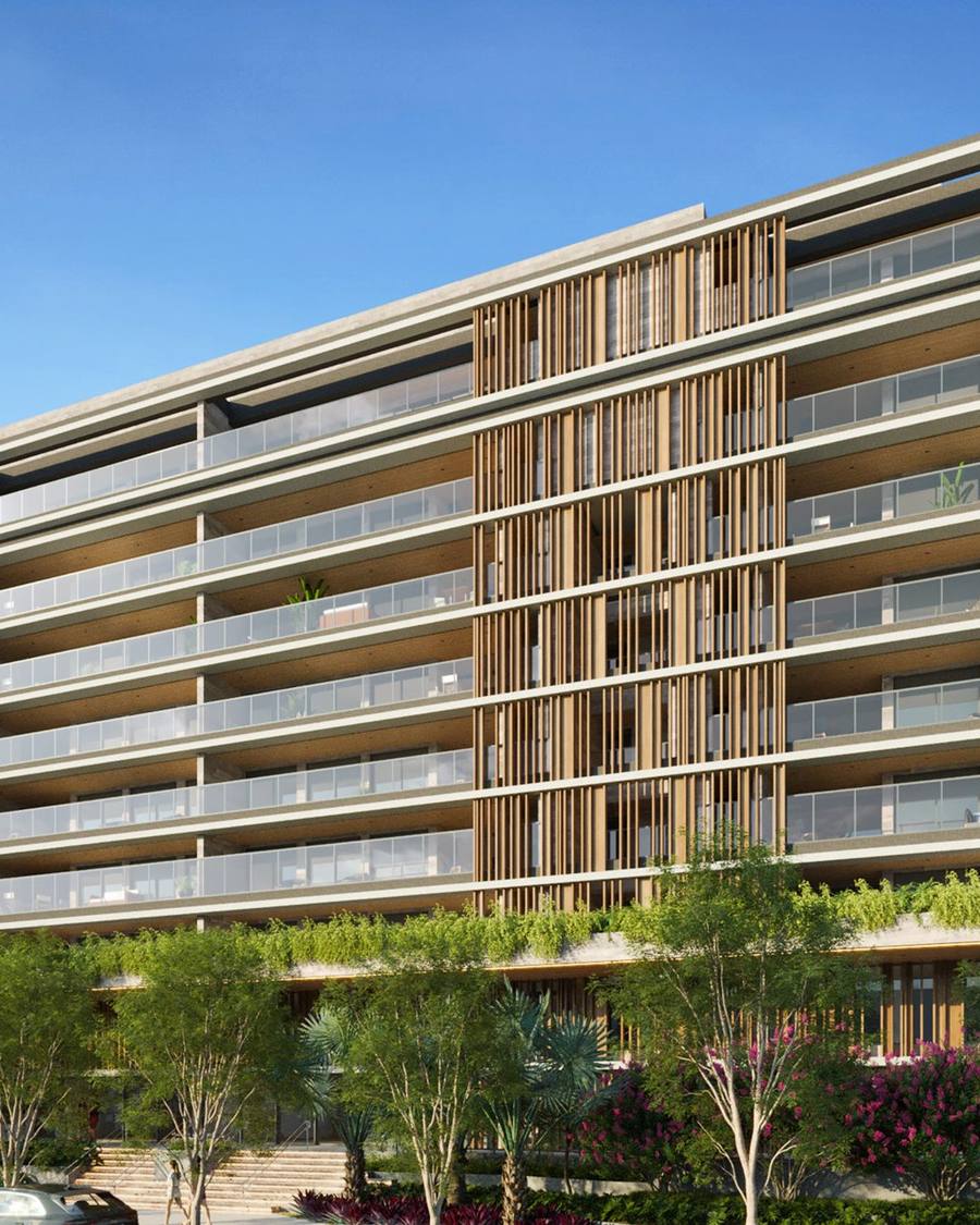 Fachada do Edifício Oceana, Módulo 18, Riviera de São Lourenço, Bertioga (perspectiva artística)
